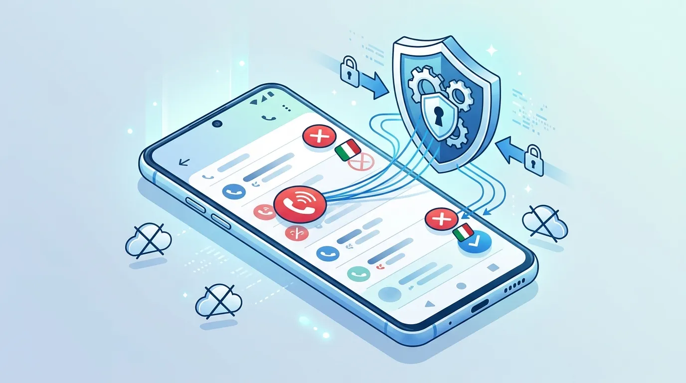 App Android pulita per bloccare chiamate spam senza pubblicità invasiva